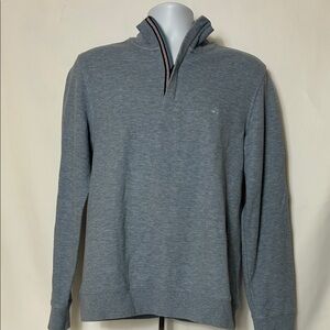 Brooks Brothers Men’s Size Medium Light Blue Thick Fabric Quarter Zip Sweater